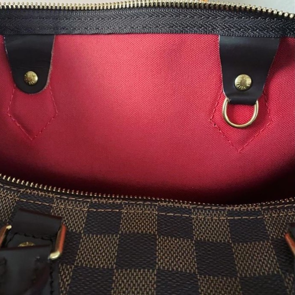 LIKE NEW! Authentic Louis Vuitton Damier Ebene Speedy 30 N41364 with LOCK & TAGS - Picture 10 of 16